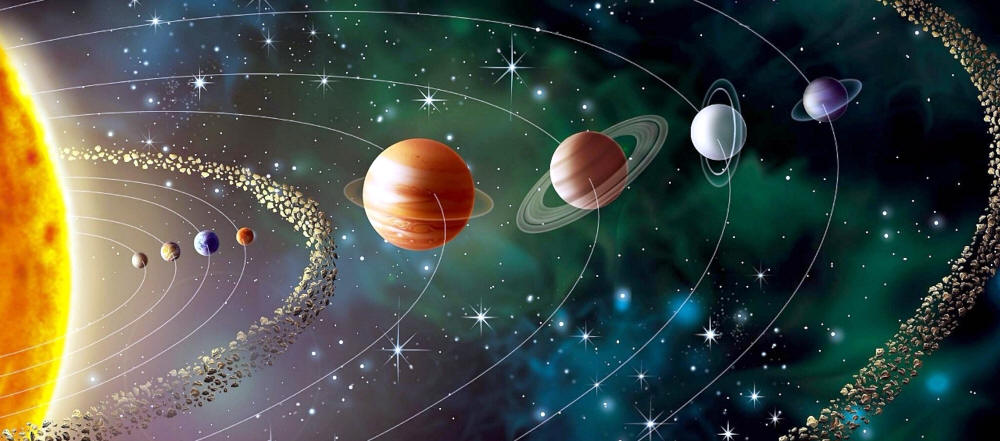 Il sistema solare in un disegno ASI