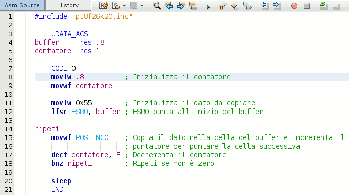Cancellazione di un buffer