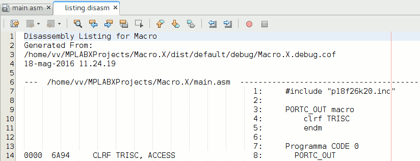 Macro disassemblata