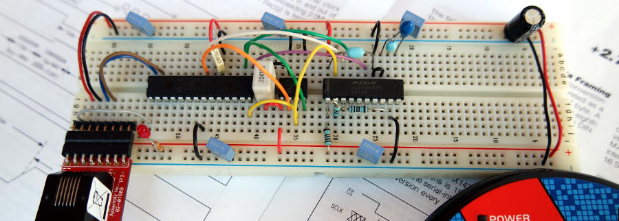 Collegamento SPI su breadboard