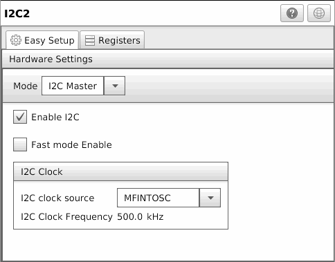 Configurazione di I2C