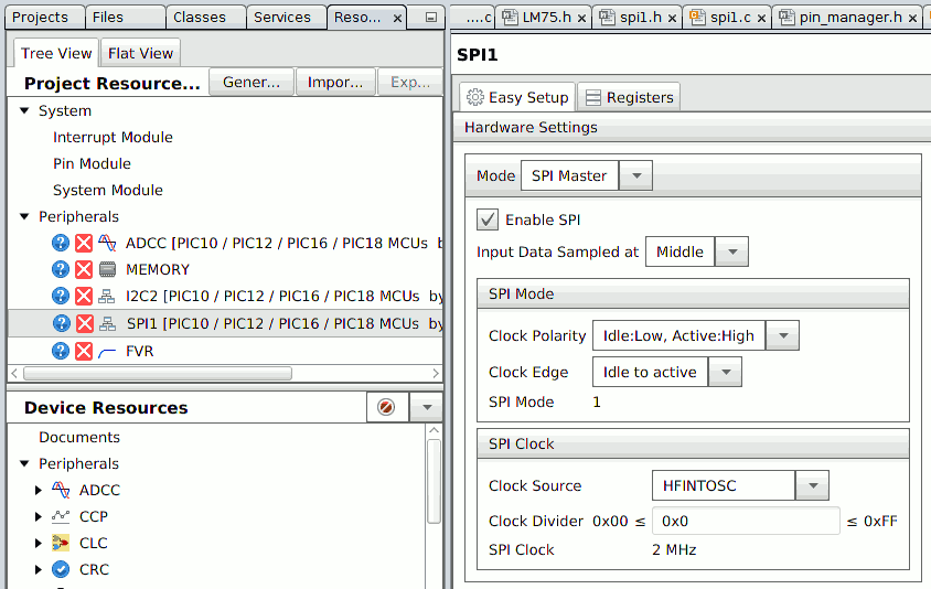 Configurazione di SPI