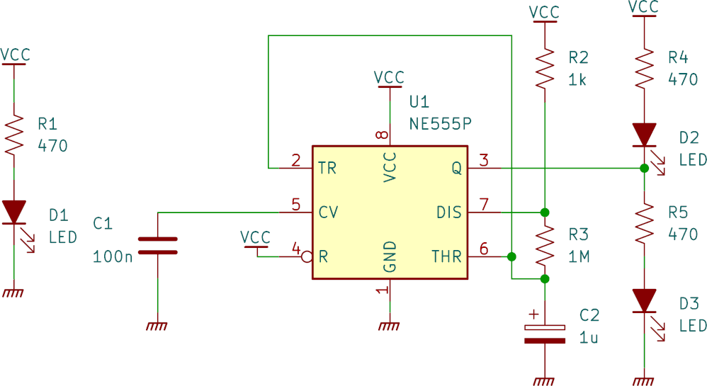 Multivibratore astabile con 555