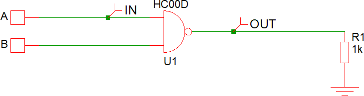 NAND e resistore