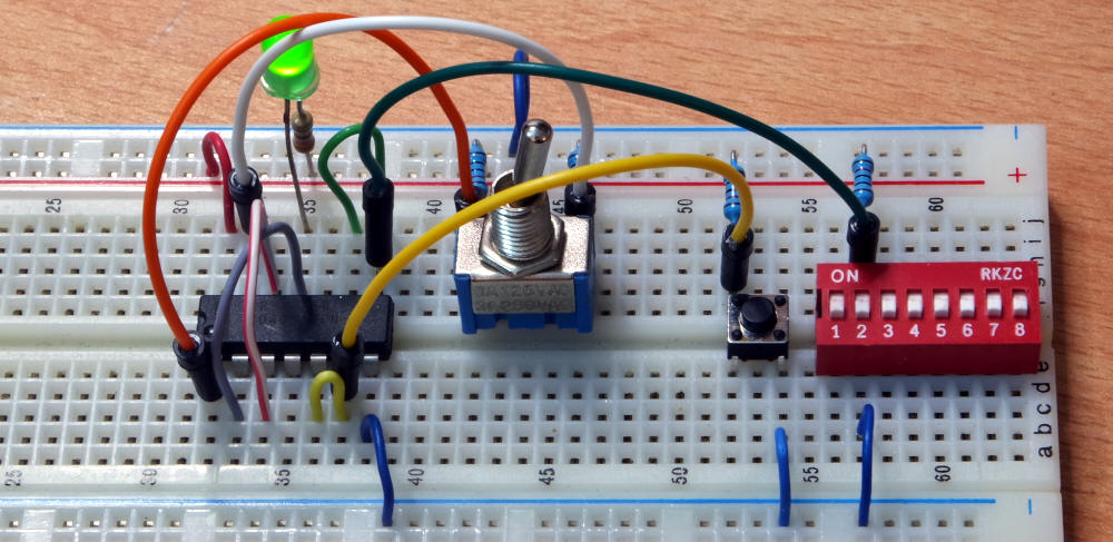 Interruttori su breadboard