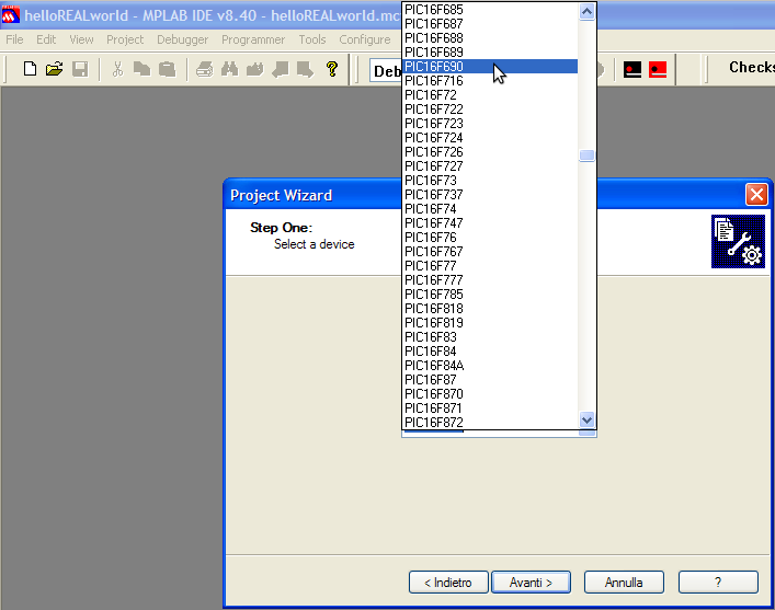 Project -> Project Wizard