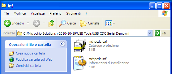Il driver da installare in ambiente windows