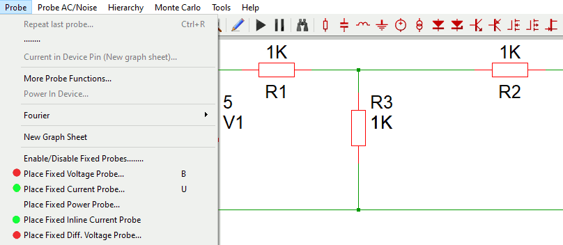 Menu probe
