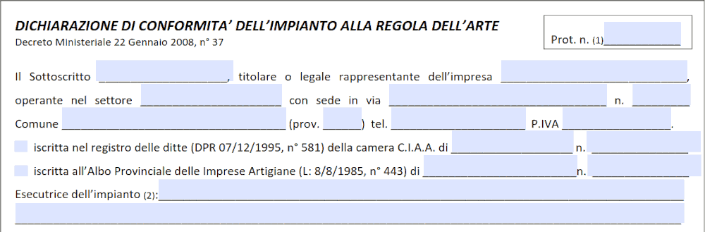 Dichiarazione di conformità