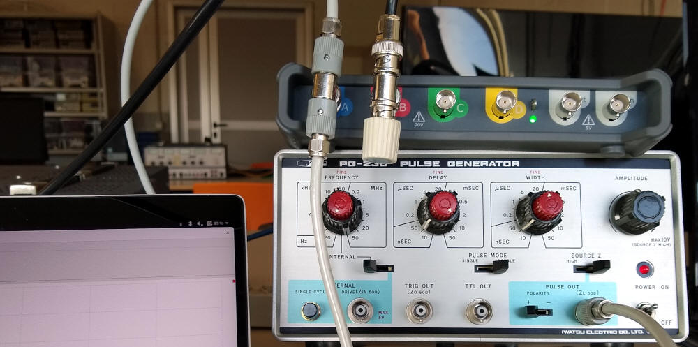 Misura del tempo di propagazione di un cavo RG58