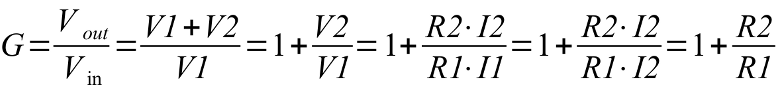 G = 1 + R2/R1