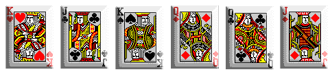 Magic card: KC JF KP QQ QF JQ