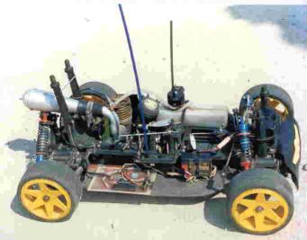 Il radiomodello con motore scoppio utilizzato per i test