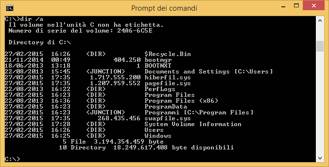 pagefile.sys, hiberfil.sys e swapfile.sys