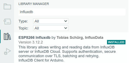 Libreria influxdb