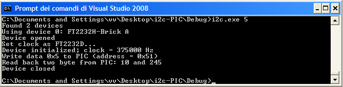 Verifica del funzionamento (lato PC)