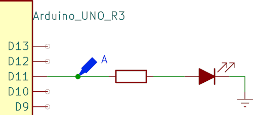 Sonda collegata al pin 11