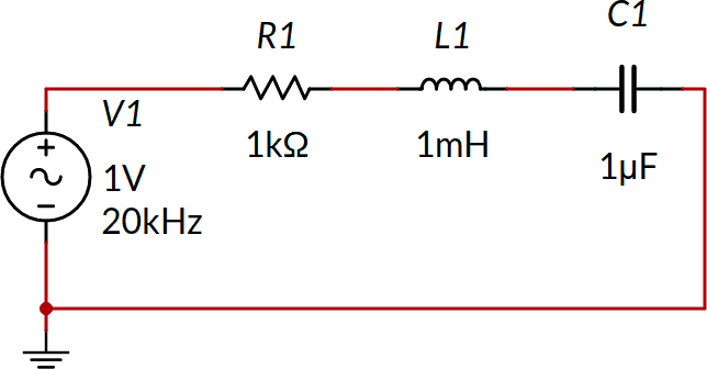 Corrente in un circuito RLC