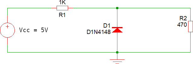 Circuito con diodo - esempio 8bis