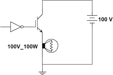 Accensione di una lampadina con un IGBT - High side