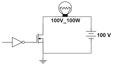 Accensione di una lampadina con un MOS - Low side
