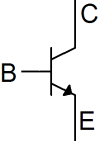 Il simbolo di un transistor NPN