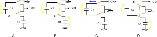 rs232 - Circuito a pompa di carica (immagioni A, B, C e D)